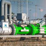 Duto de gás em planta de produção de hidrogênio verde | Foto: Shutterstock